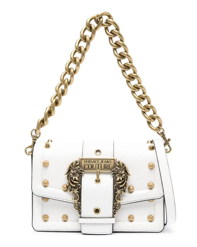 Versace Jeans Schultertasche mit Couture-Print - Weiß Weiß