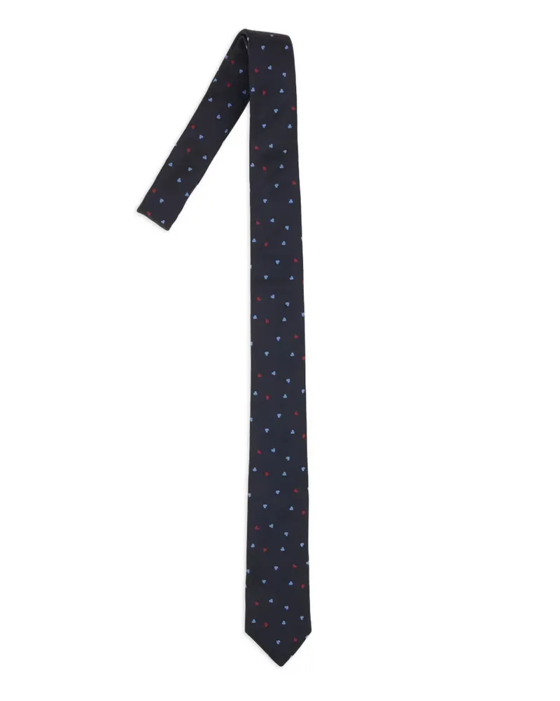 Paul Smith Krawatte mit Herz-Print - Blau Blau