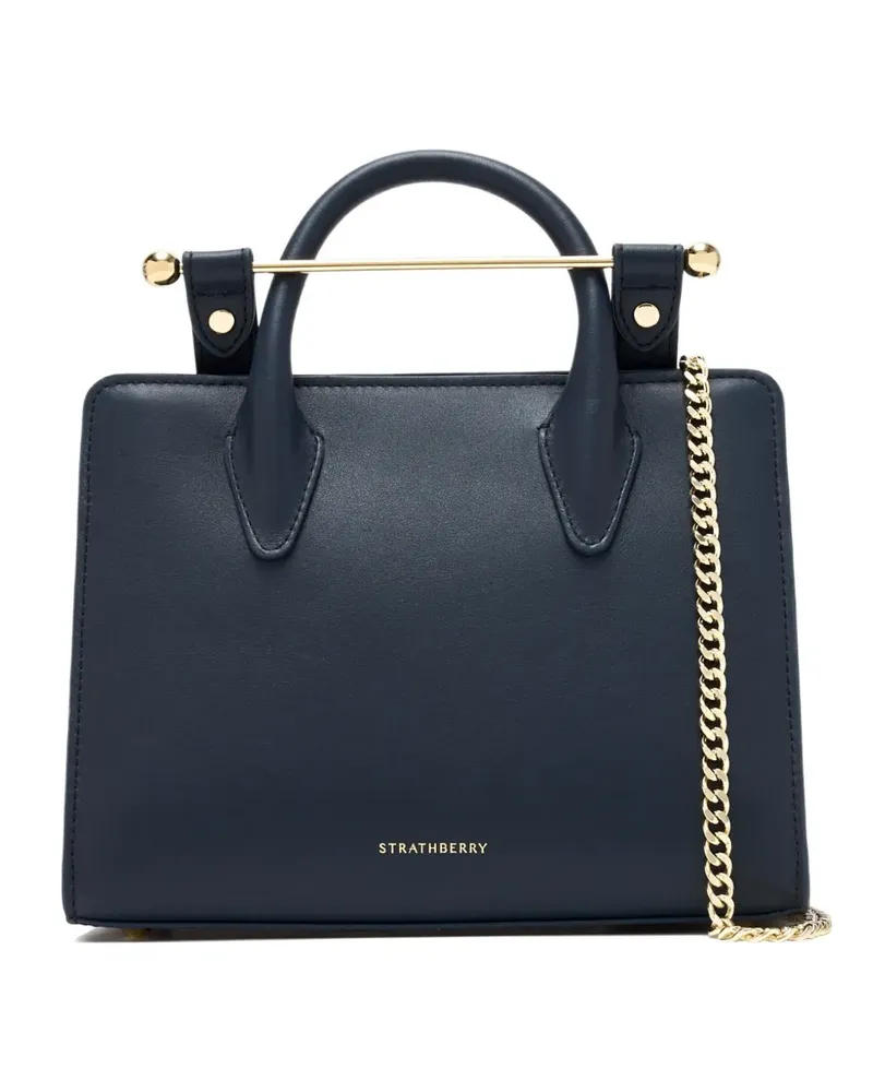 Strathberry Tote Bag mit Kettenriemen - Blau Blau