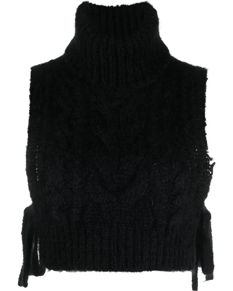 Cecilie Bahnsen Ivanka Cropped-Top - Schwarz Schwarz
