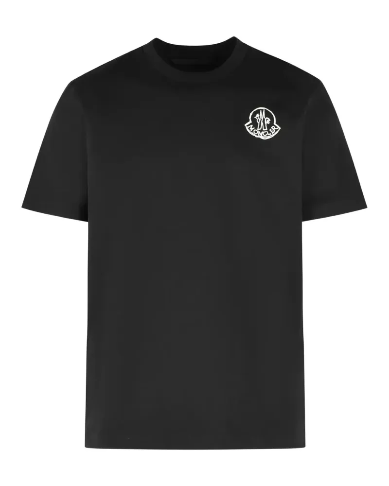 Moncler logo-print cotton T-shirt - Schwarz Schwarz