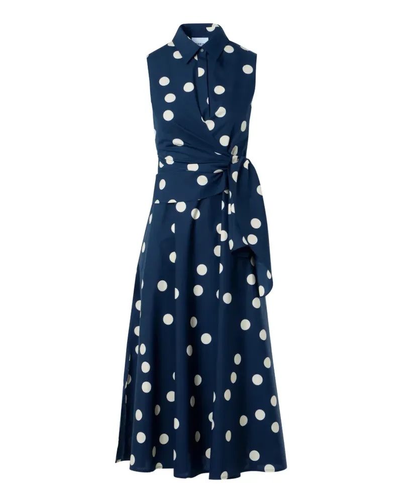 Akris polka-dot midi dress - Blau Blau