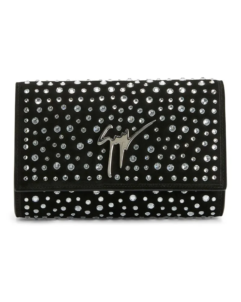 Giuseppe Zanotti Cleopatra Diamond Clutch - Schwarz Schwarz