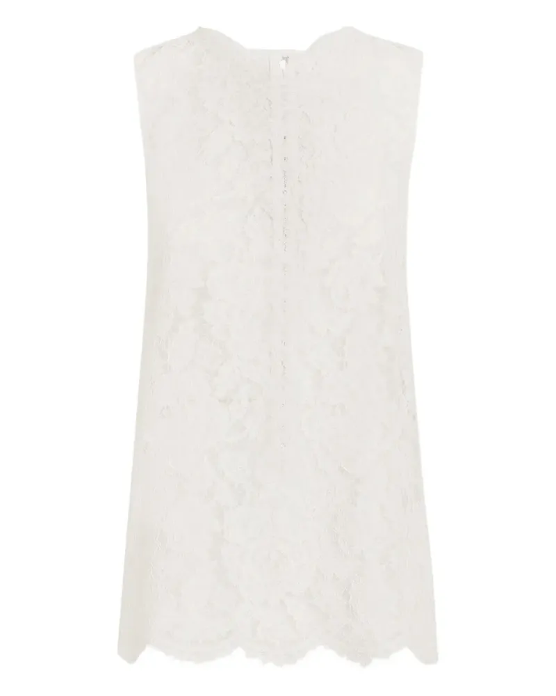 Dolce & Gabbana Oberteil mit Spitze - Weiß Weiß