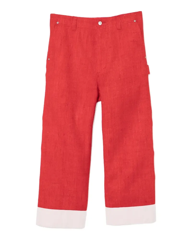 Junya Watanabe Hose mit Umschlag - Rot Rot