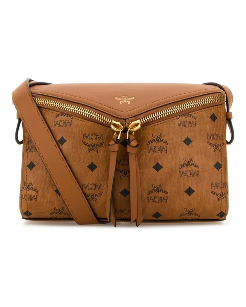 MCM Kleine Diamant 3D Umhängetasche - Braun Braun