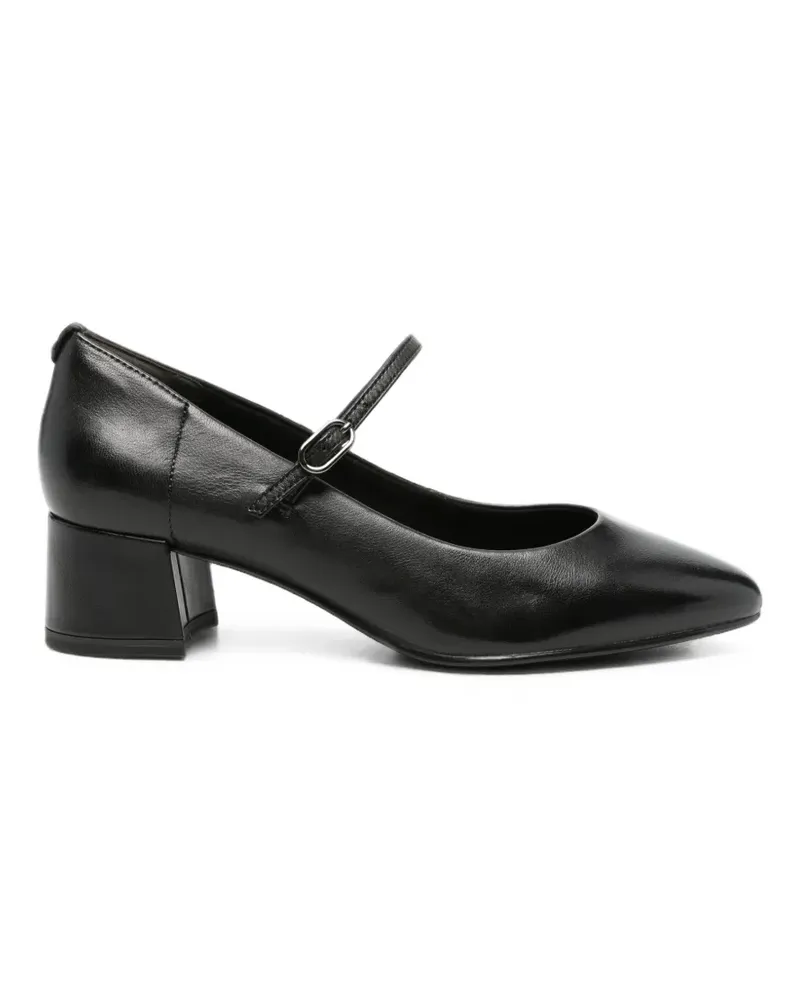 Tamaris buckle-fastening leather heeled pumps - Schwarz Schwarz