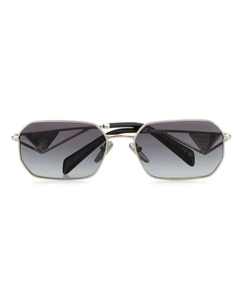 Prada Silberfarbene Sonnenbrille Silber