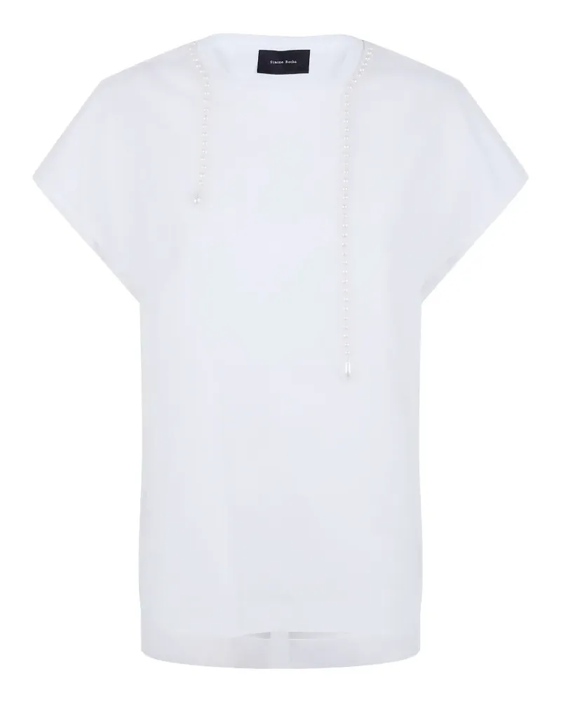 Simone Rocha pearl-embellished blouse - Weiß Weiß