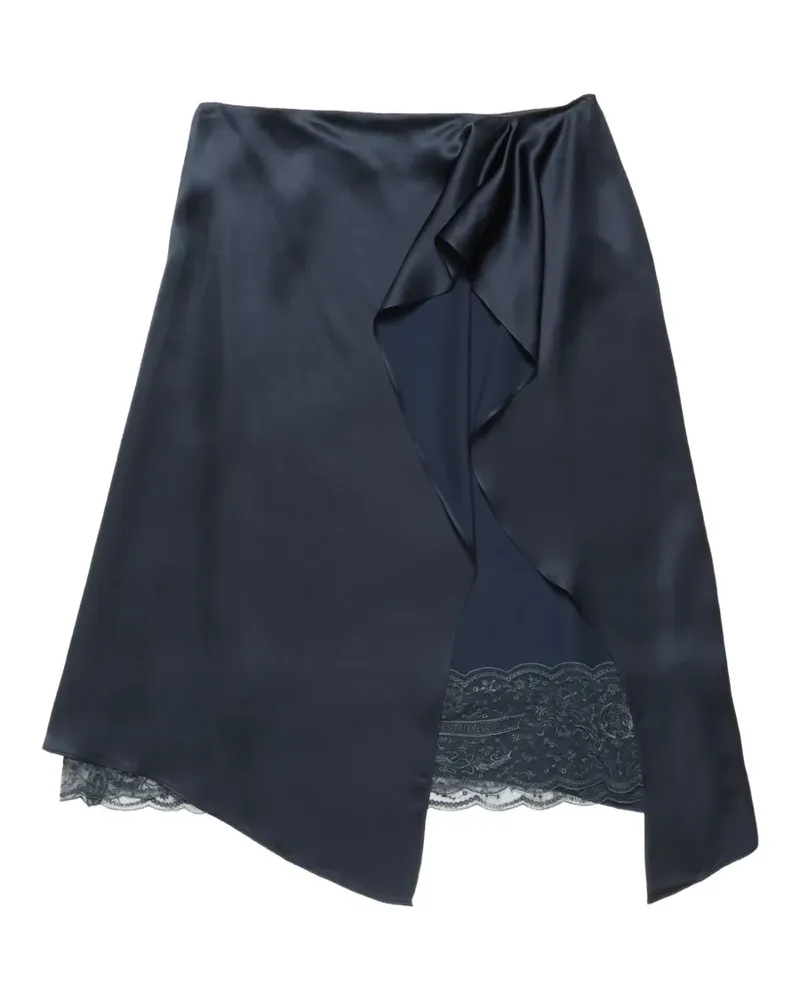 Acne Studios layered satin skirt - Blau Blau