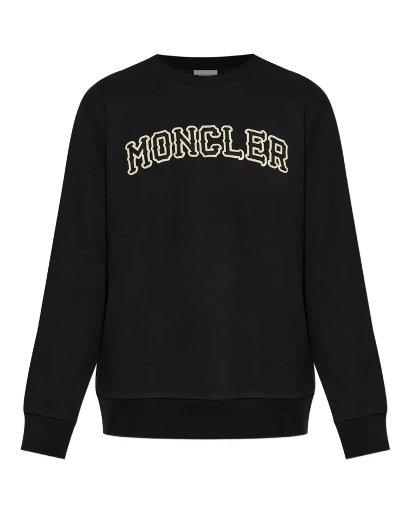 Moncler embroidered logo sweatshirt - Schwarz Schwarz