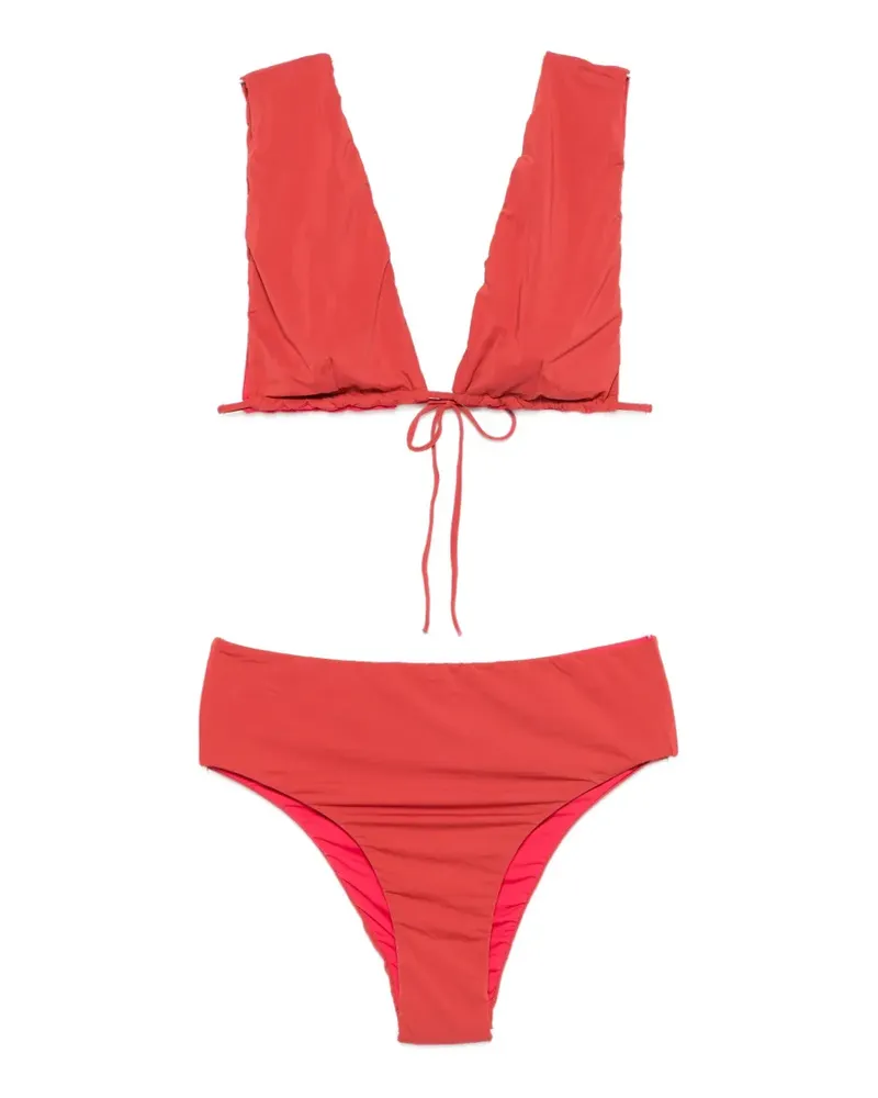 Osklen plunging tie-fastening bikini - Rot Rot