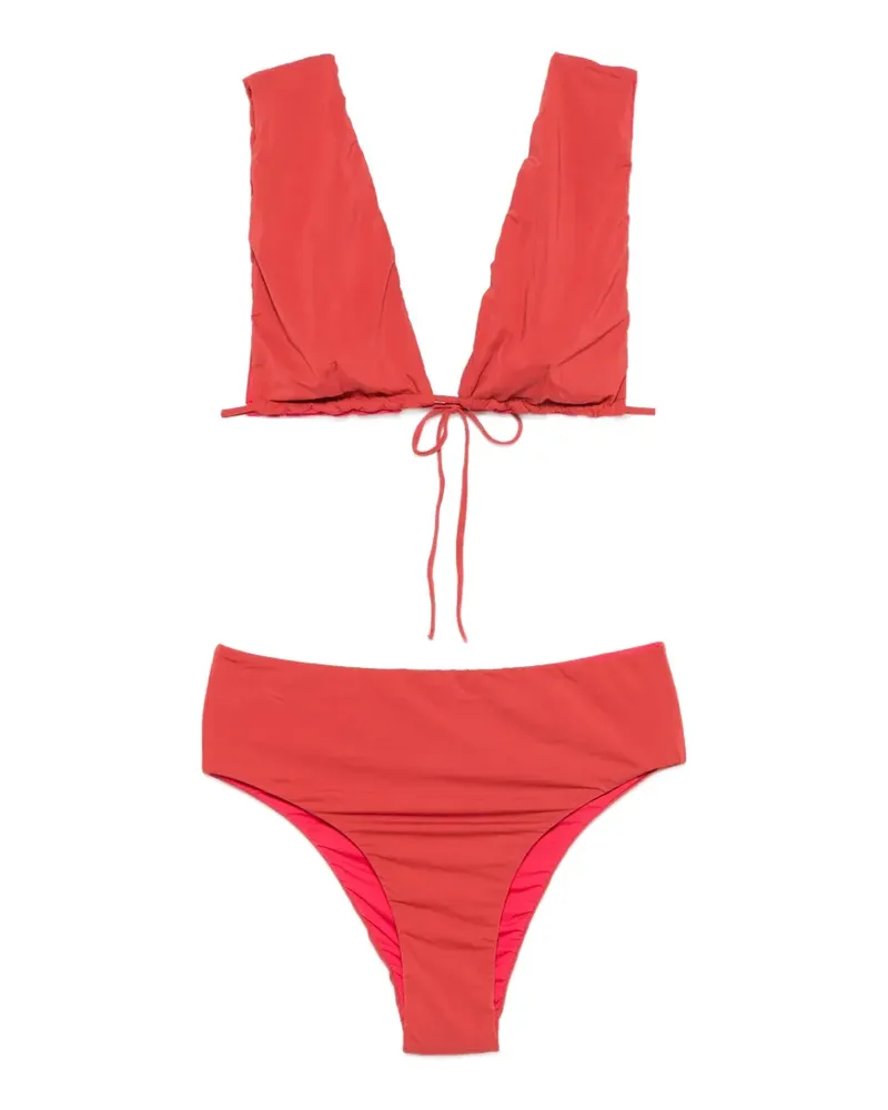 Osklen plunging tie-fastening bikini - Rot Rot