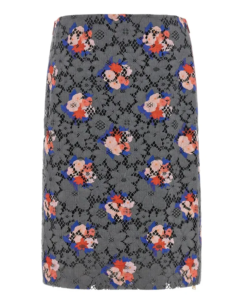 Fendi lace floral-pattern midi skirt - Grau Grau