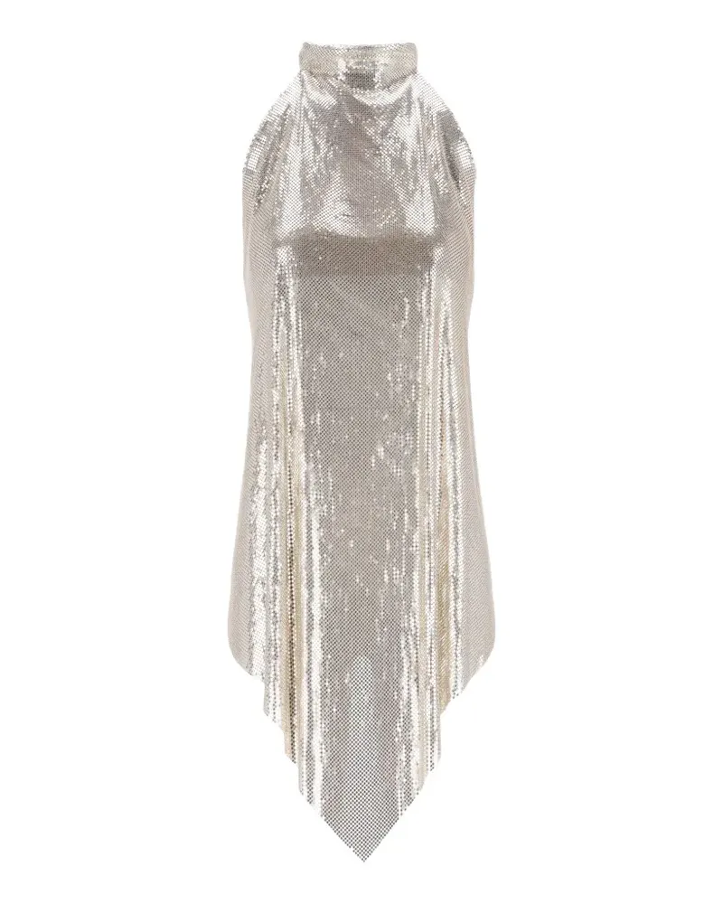 Stella McCartney chainmail halterneck top - Silber Silber