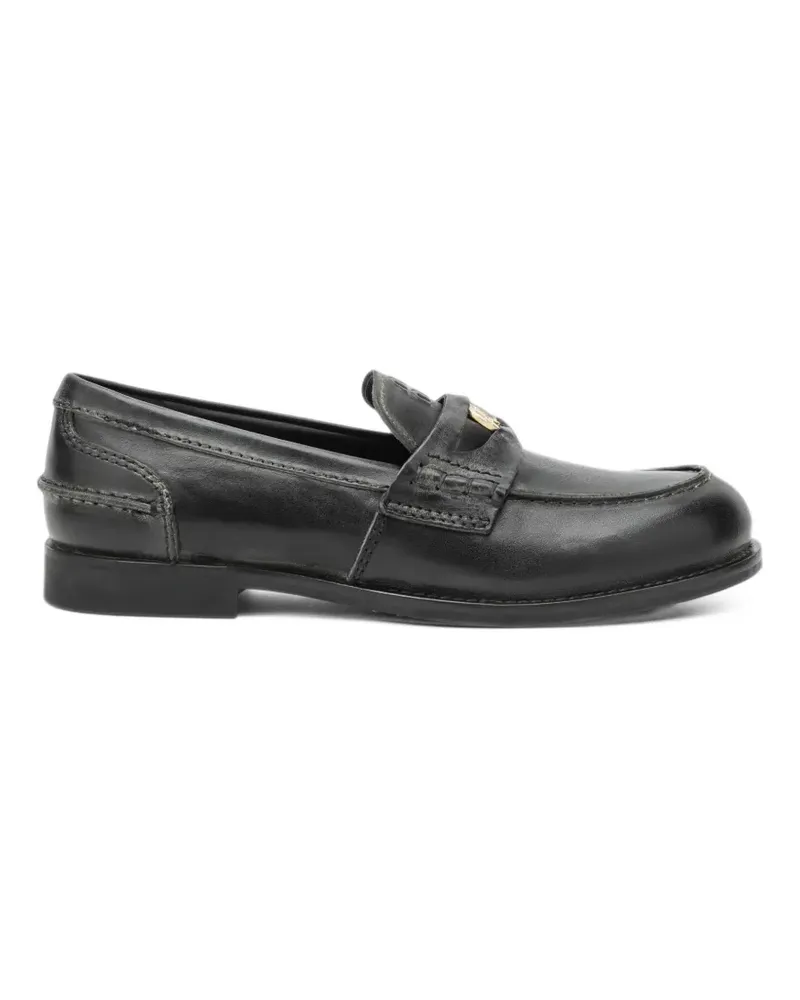 Miu Miu coin-embellished leather loafers - Schwarz Schwarz