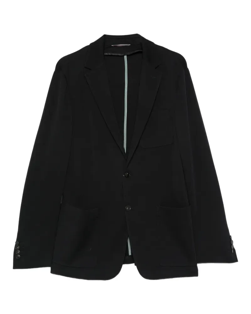 Canali single-breasted notched-lapel blazer - Schwarz Schwarz