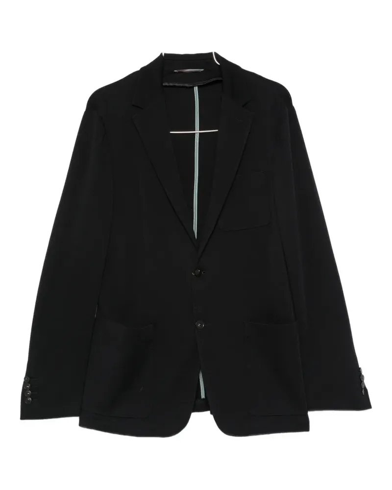 Canali single-breasted notched-lapel blazer - Schwarz Schwarz
