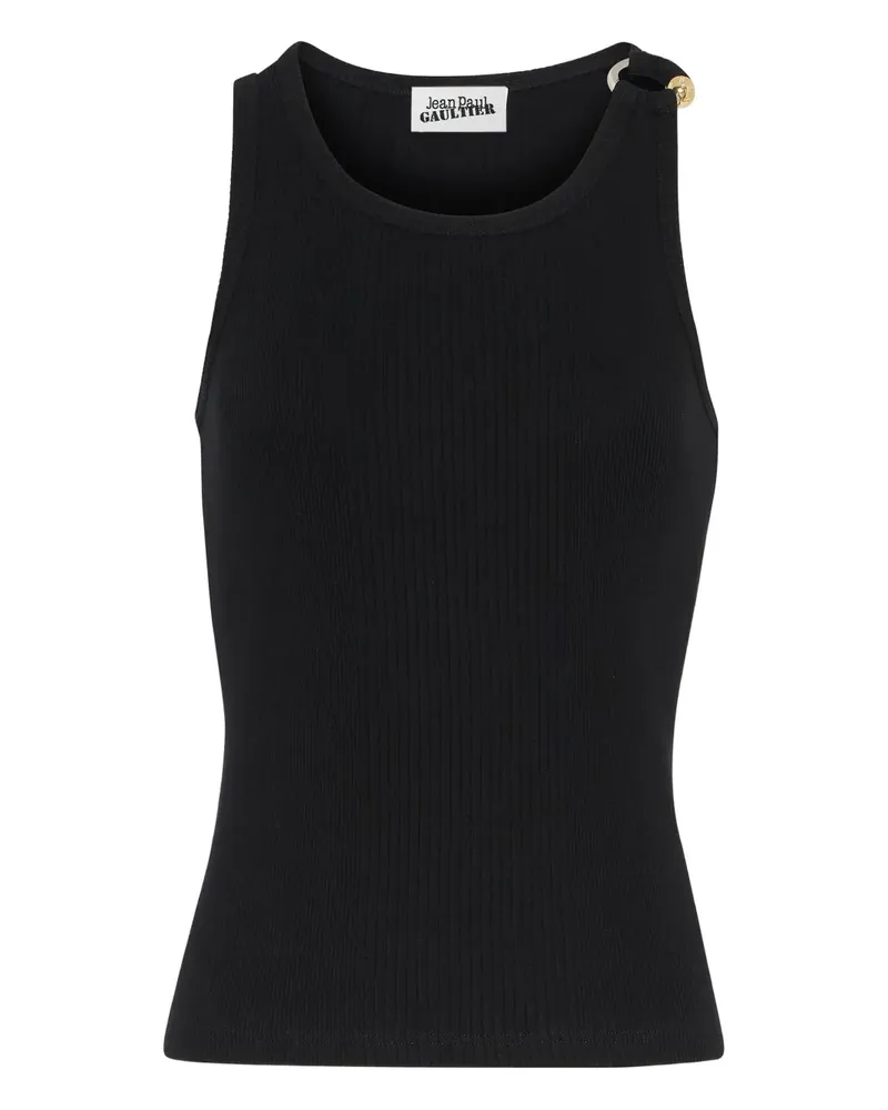 Jean Paul Gaultier Geripptes Tanktop - Schwarz Schwarz