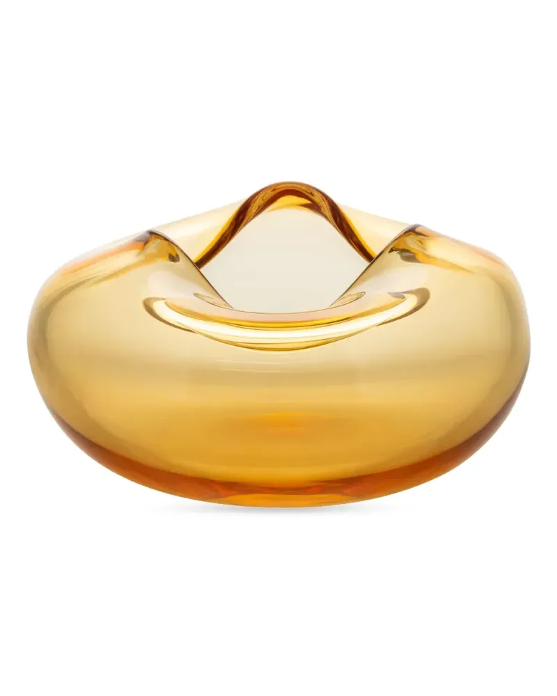 Gardeco Skulpturale Glasschale - Gelb Gelb