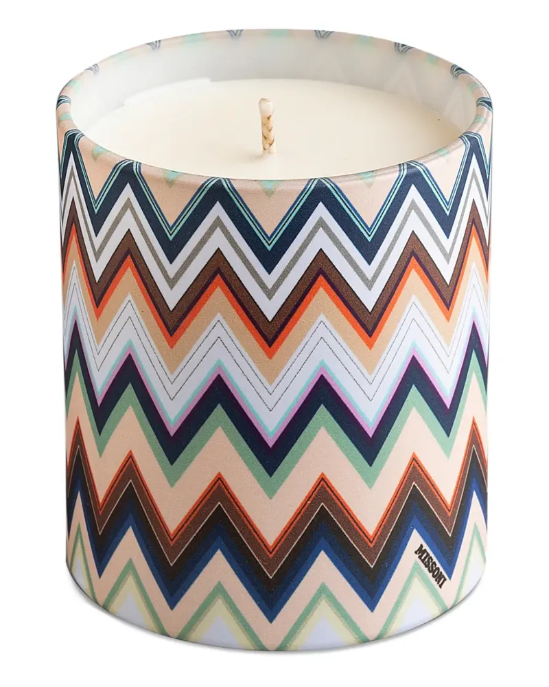 Missoni Home Agadir Duftkerze mit Zickzackmuster (220g) - Blau Blau