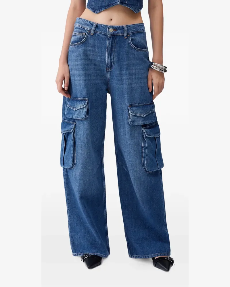 Liu Jo cargo-pocket straight-leg jeans - Blau Blau