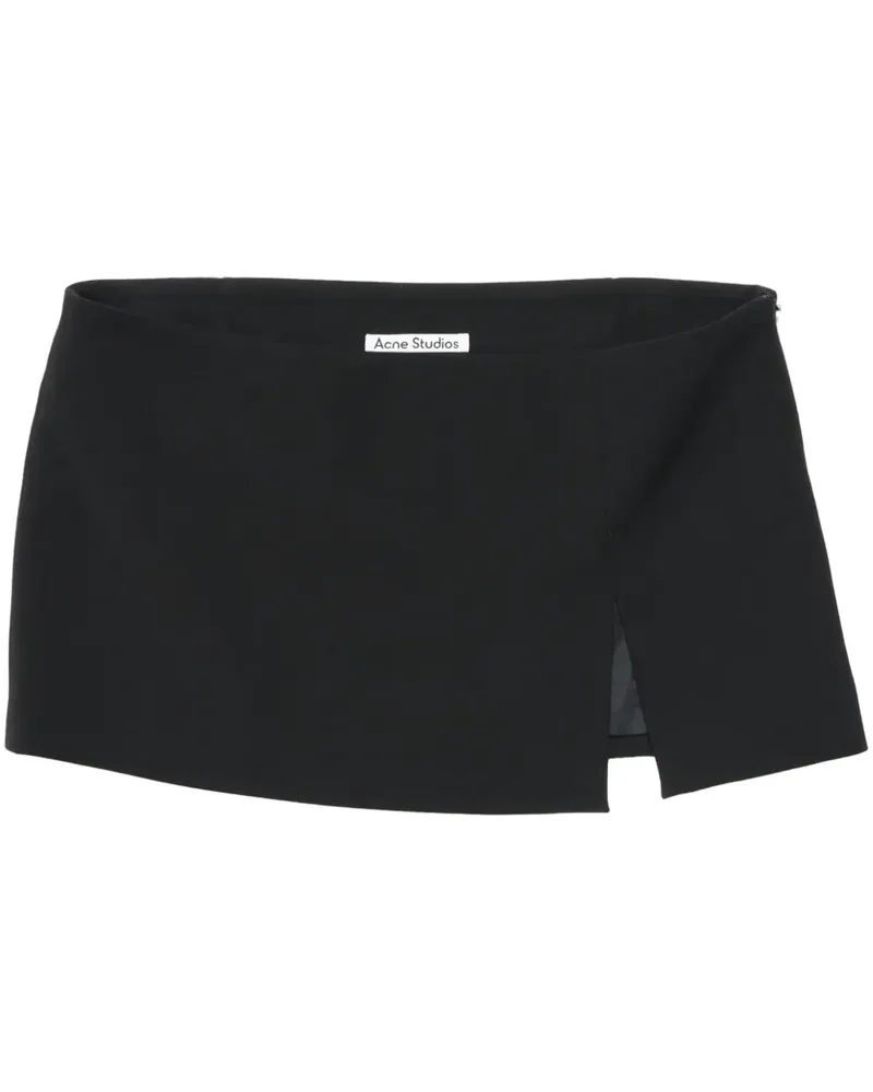 Acne Studios Minirock mit Schlitz - Schwarz Schwarz