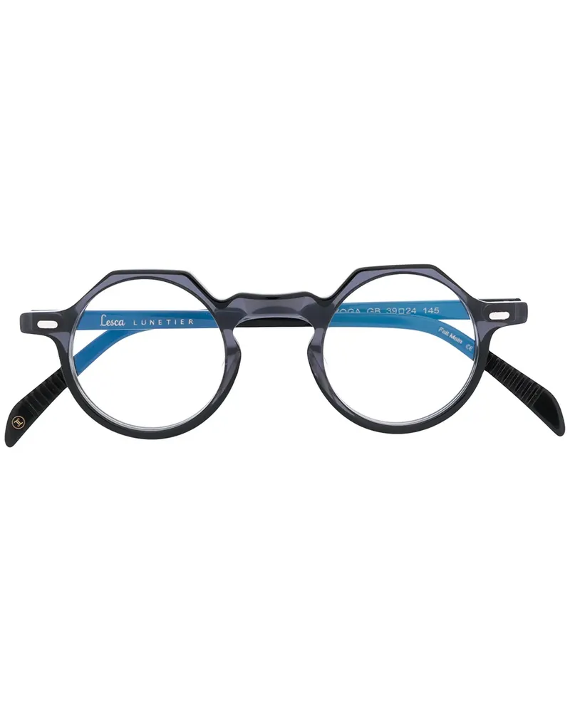 Lesca Runde 'Yoga' Brille - Schwarz Schwarz