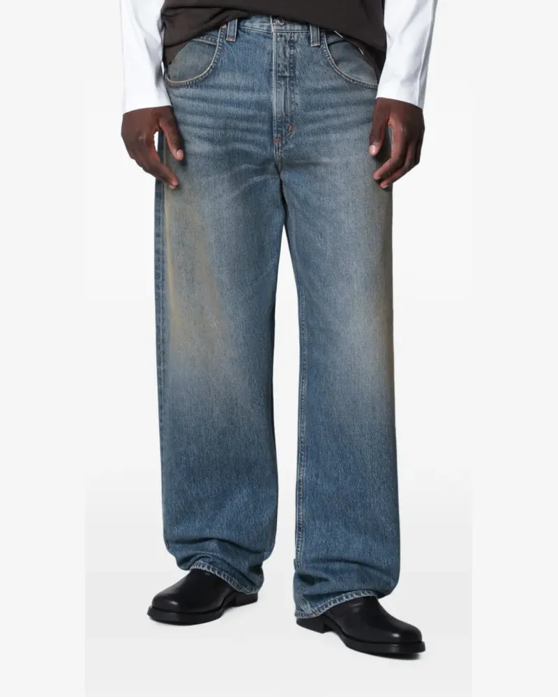 AGOLDE faded whiskered loose-fit jeans - Blau Blau