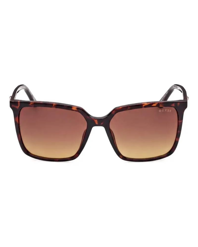 Guess tortoiseshell-effect square-frame sunglasses - Braun Braun