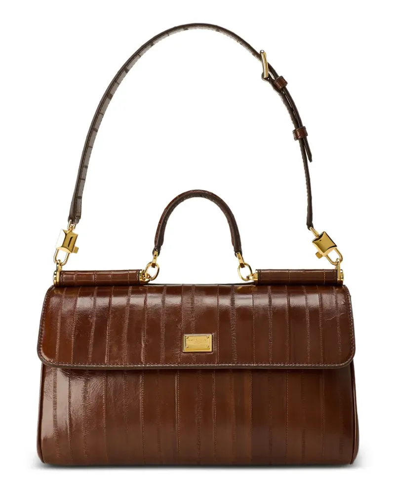 Dolce & Gabbana Sicily Hagfish Schultertasche - Braun Braun