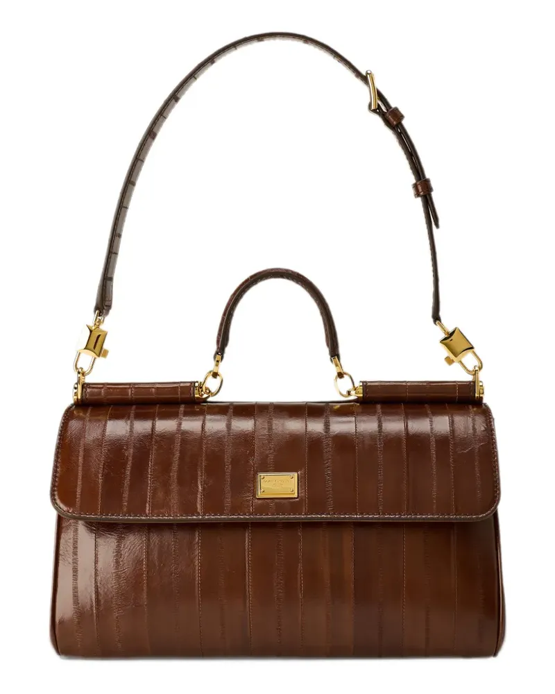 Dolce & Gabbana Sicily hagfish shoulder bag - Braun Braun