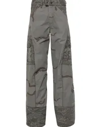 Marine Serre Regenerated Camo Cargohose Grau