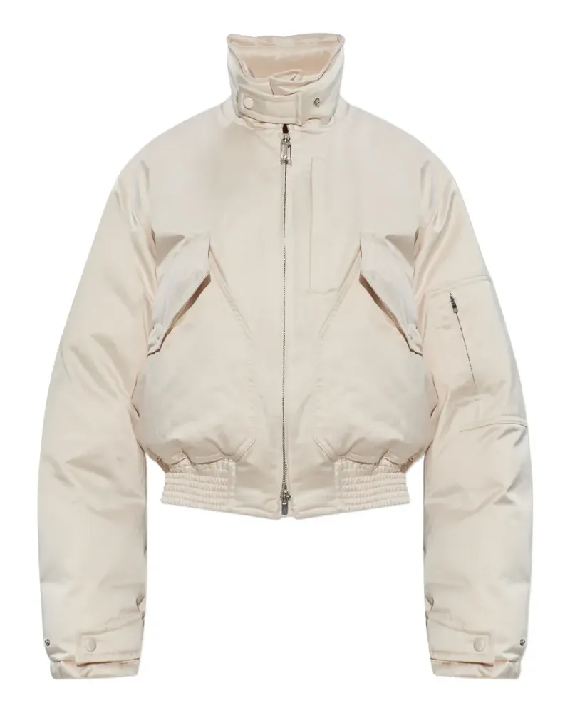 Victoria Beckham zip-up bomber jacket - Nude Nude