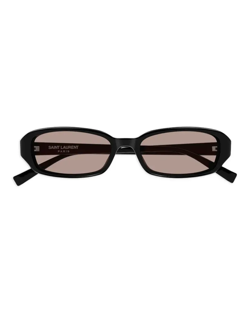 Saint Laurent Eckige Sonnenbrille - Schwarz Schwarz