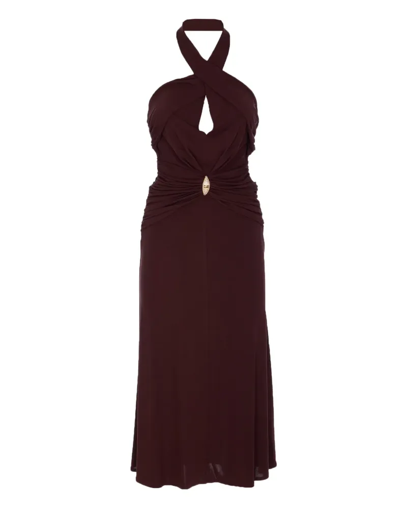 Elisabetta Franchi Kleid mit Rüschen - Braun Braun