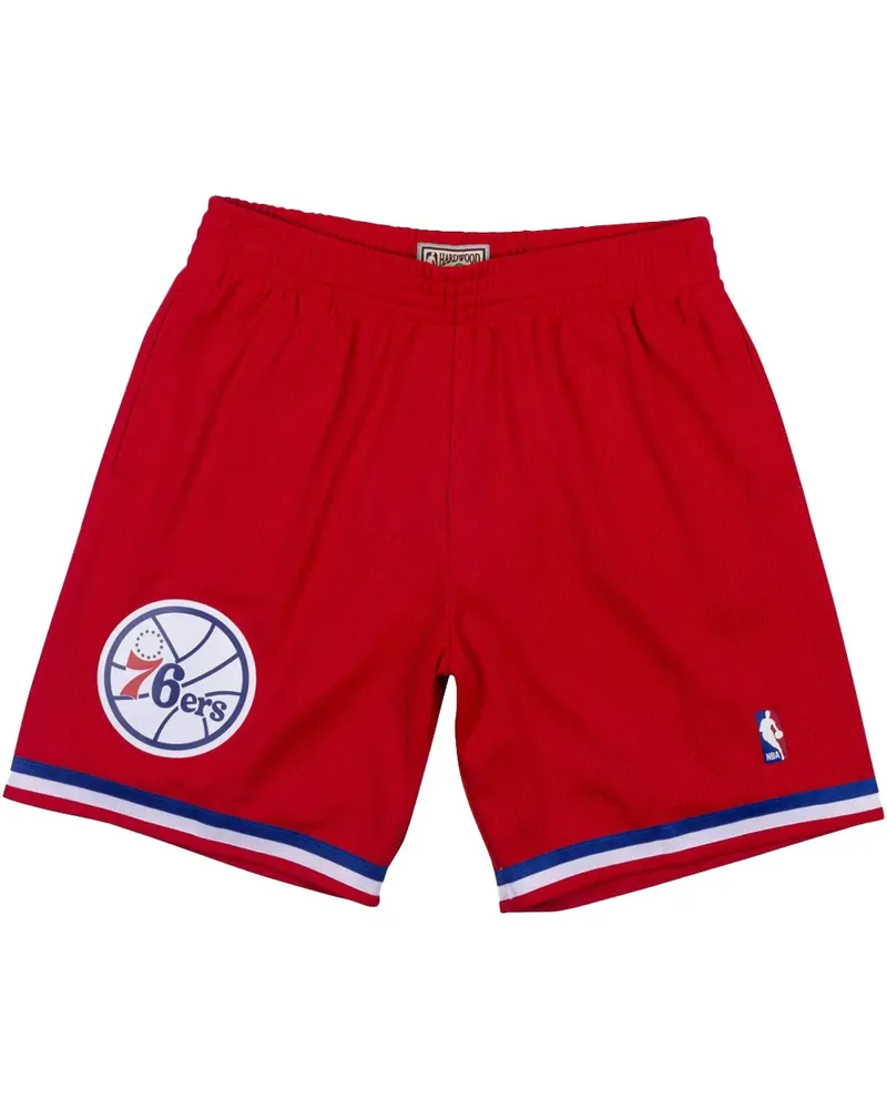 Mitchell & Ness 2002/03 Hardwood Classics Philadelphia 76ers "University Red" Swingman Shorts - Rot Rot