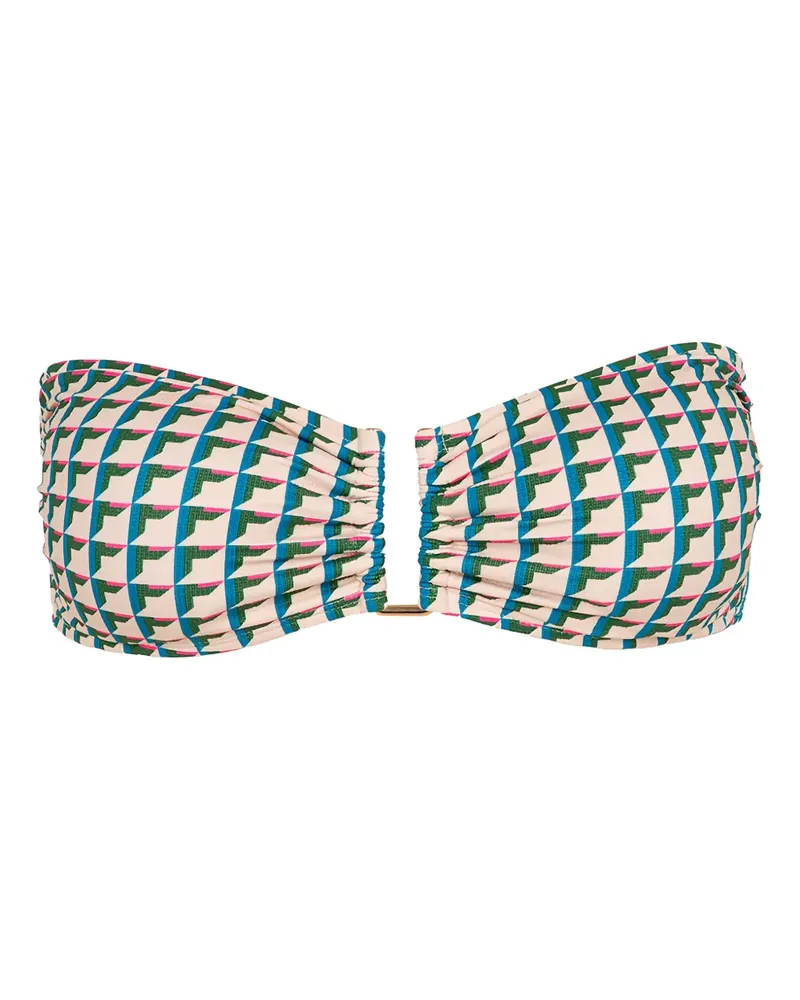 Lenny Niemeyer Bikinioberteil mit geometrischem Print - Nude Nude