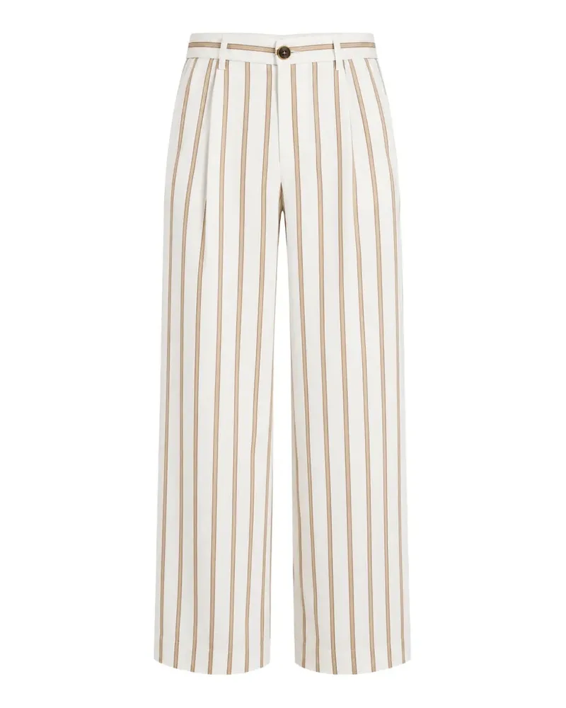 TWP Hudson striped trousers - Weiß Weiß