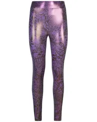 Just Cavalli Leggings mit Animal-Print Violett