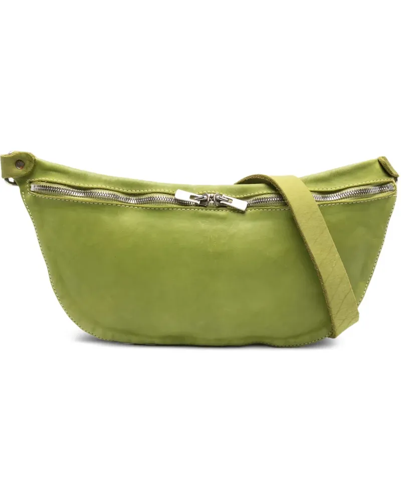 GUIDI Schultertasche mit Reißverschluss - Grün Grün