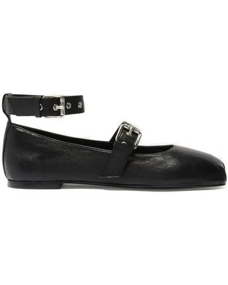 ba&sh Canya Ballerinas mit Schnallengurt - Schwarz Schwarz
