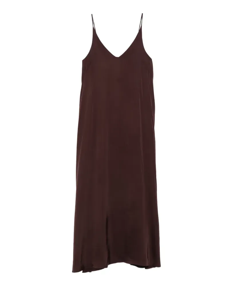 christian wijnants Dova Spaghettikleid mit V-Ausschnitt - Braun Braun