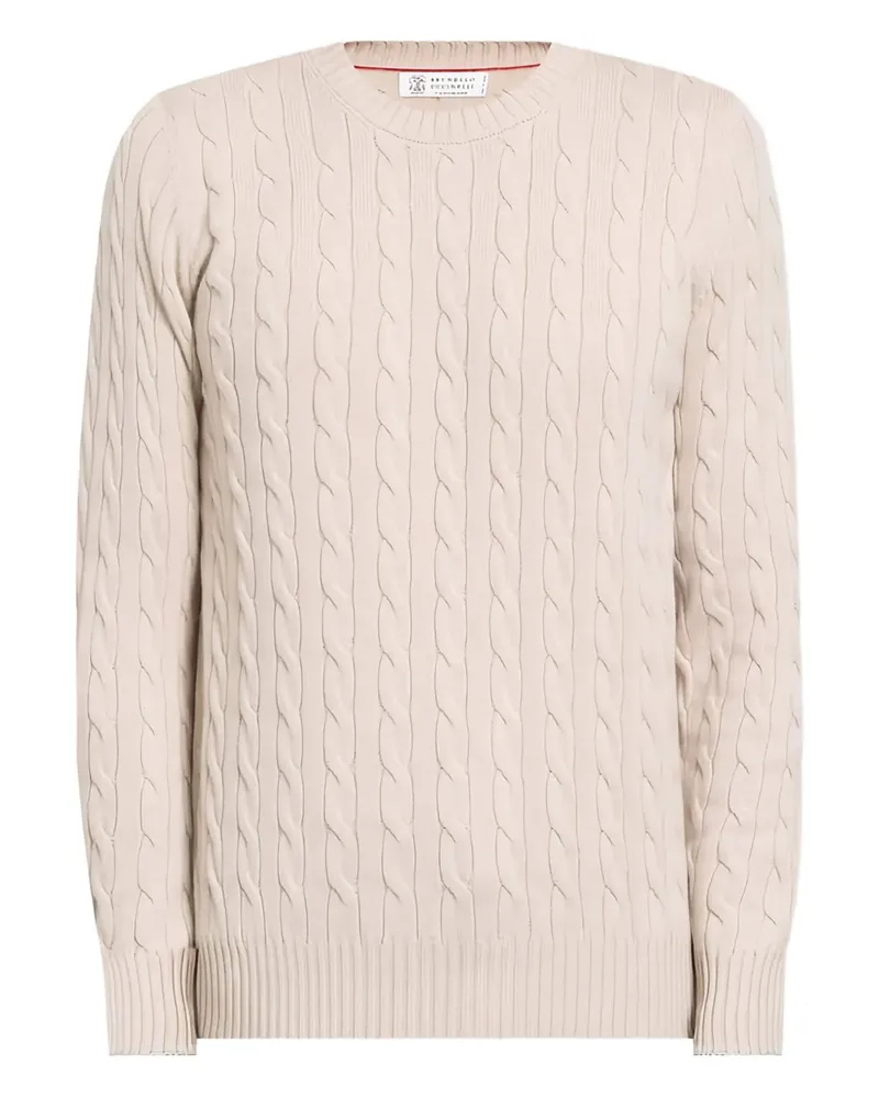 Brunello Cucinelli Pullover mit Zopfmuster - Nude Nude