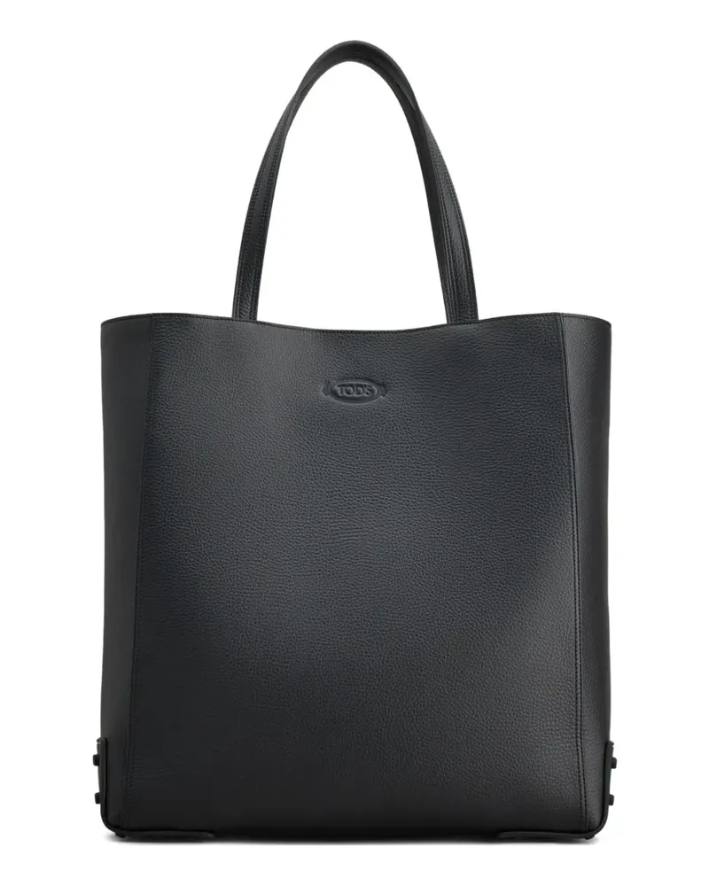 TOD'S Gommini Tote Bag aus gekörntem Leder - Schwarz Schwarz