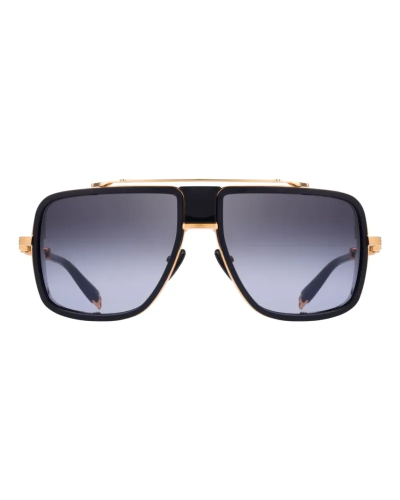 Balmain Geometrische Sonnenbrille - Schwarz Schwarz