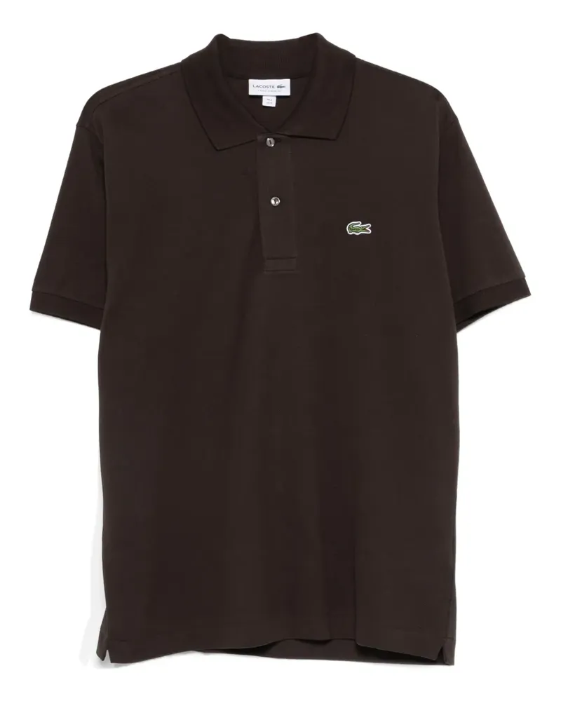 Lacoste logo-detail button polo shirt - Braun Braun