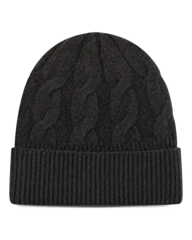 Le Kasha 1918 Beanie mit Zopfmuster - Grau Grau
