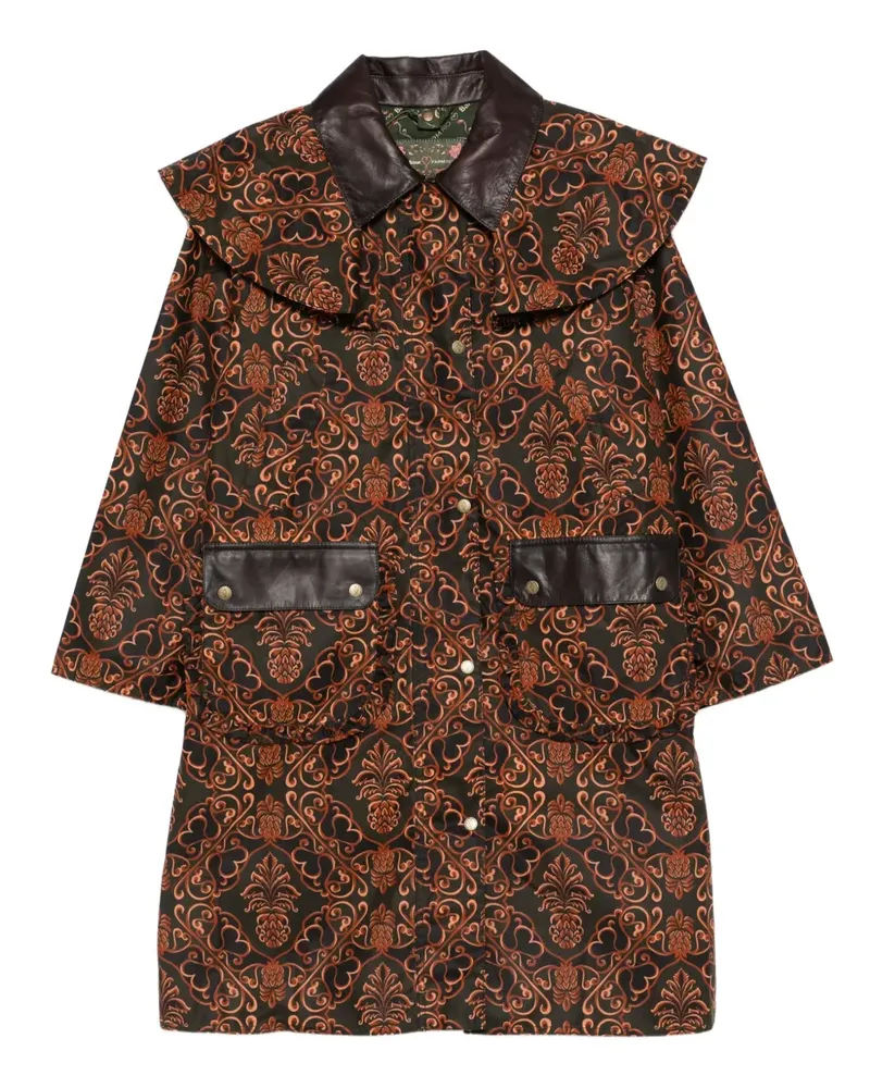 FARM Rio x Barbour Luana gewachster Mantel - Braun Braun
