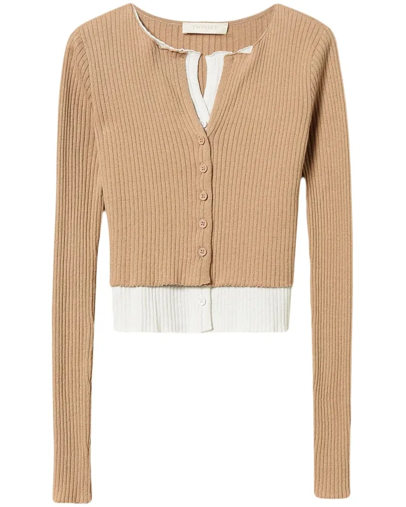 Twin-Set Cardigan aus Baumwolle - Nude Nude